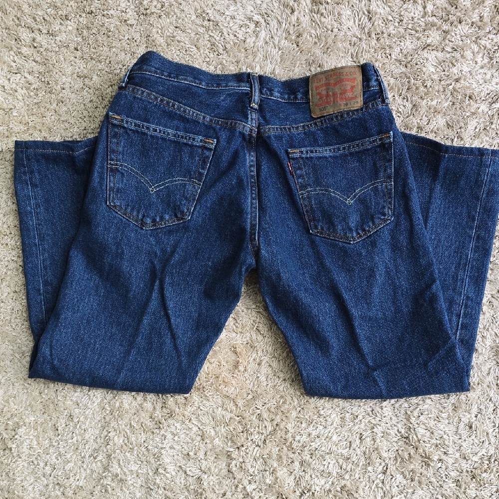 Levi's Men's 505 Blue Straight-Leg Jeans